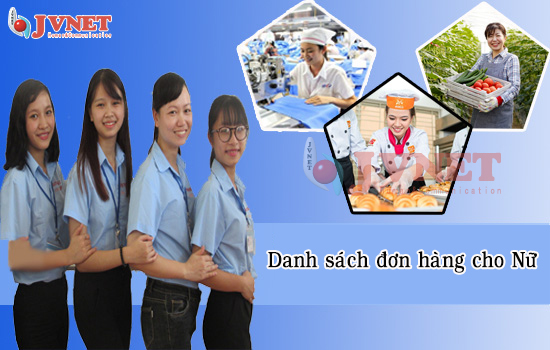 Top 20 đơn hàng đi Nhật cho Nữ lương cao cập nhật mới nhất